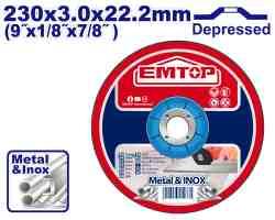 Disque à tronçonner 230x3x22,2mm EMTOP EACDH302301