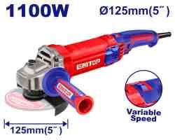 Meuleuse 125mm 1100W à variateur EMTOP
