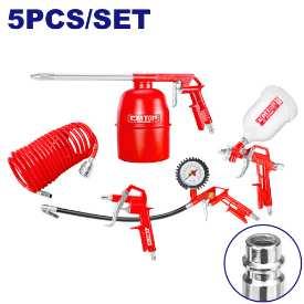 Ensemble d'outils pneumatiques 5 pièces EMTOP