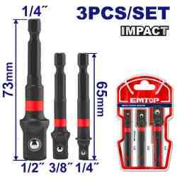 Adaptateur de douille à choc (lot de 3) EMTOP EBST365A01