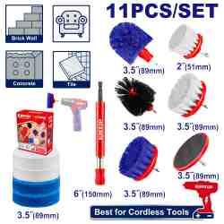 Kit brosses de nettoyage 11 pièces EMTOP ECB1101