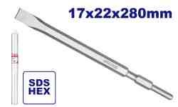 Burin plat SDS HEX 17x22x280 mm EMTOP