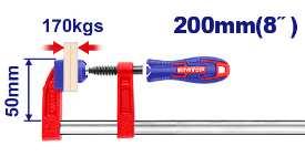 Serre-joint 50x200mm force 170kg EMTOP ECLPF05201