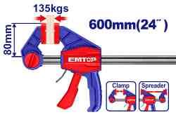 Serre-joint 80x600mm force 135kg EMTOP ECLPQ80241