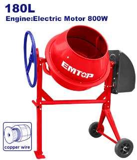 Bétonnière 220V 1,1CV 180L EMTOP