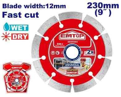 Disque diamanté sec 230mm EMTOP