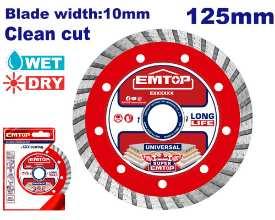 Disque diamant 125 L10 Turbo EMTOP