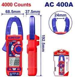 Pince ampèremétrique numérique AC 400A EMTOP