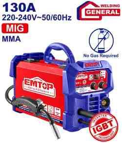 Poste à souder onduleur FCAW MIG/MMA 130A EMTOP