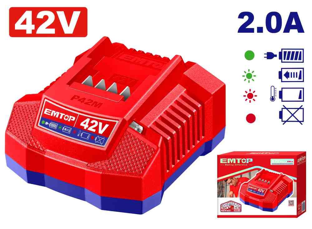 Chargeur de batterie 2A 42V EMTOP