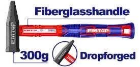 Marteau 300g manche fibre EMTOP EHAMMH0300