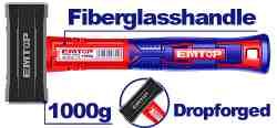 Masse carrée 1000g manche fibre EMTOP