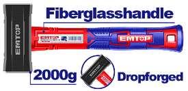 Masse carrée 2000g manche fibre EMTOP