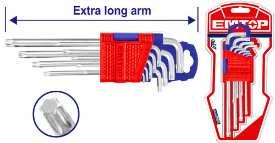 Jeu 9 clés Torx extra-longues T10-T50 EMTOP