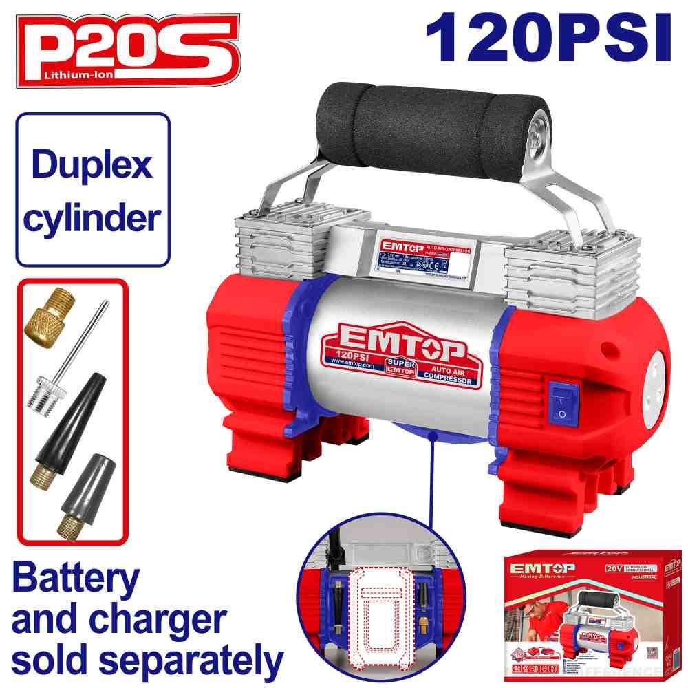Compresseur d'air portatif 20V EMTOP