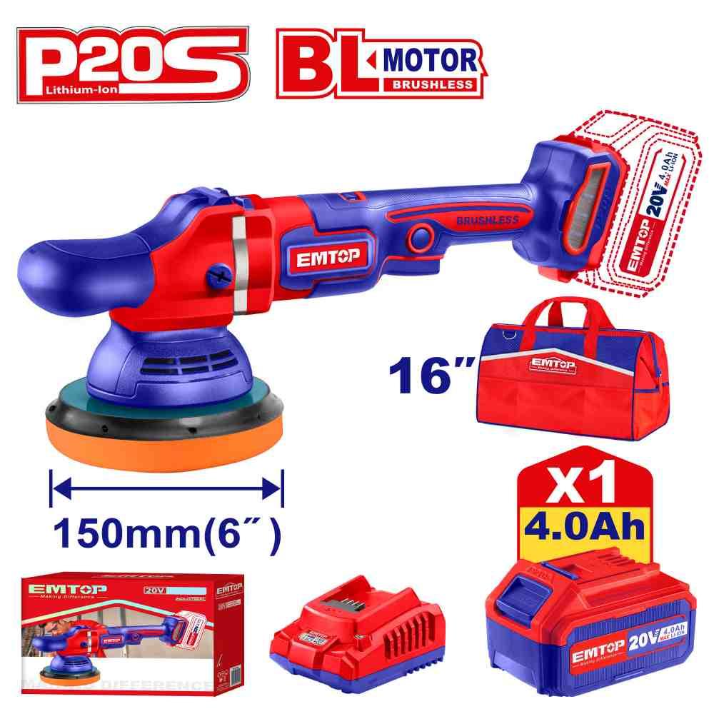 Ponceuse polisseuse 150 20V 1B 4Ah EMTOP