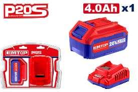 Lot batterie 4Ah + chargeur EMTOP