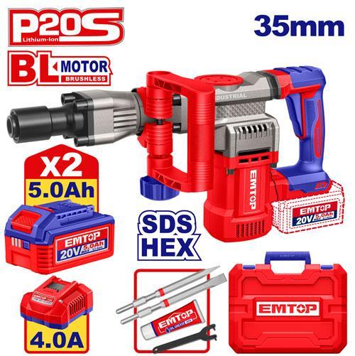 Démolisseur 20V 2B 5Ah 16J EMTOP