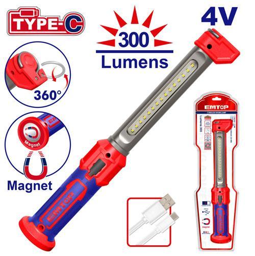 Baladeuse 300 lumens 4V EMTOP ELFL043006