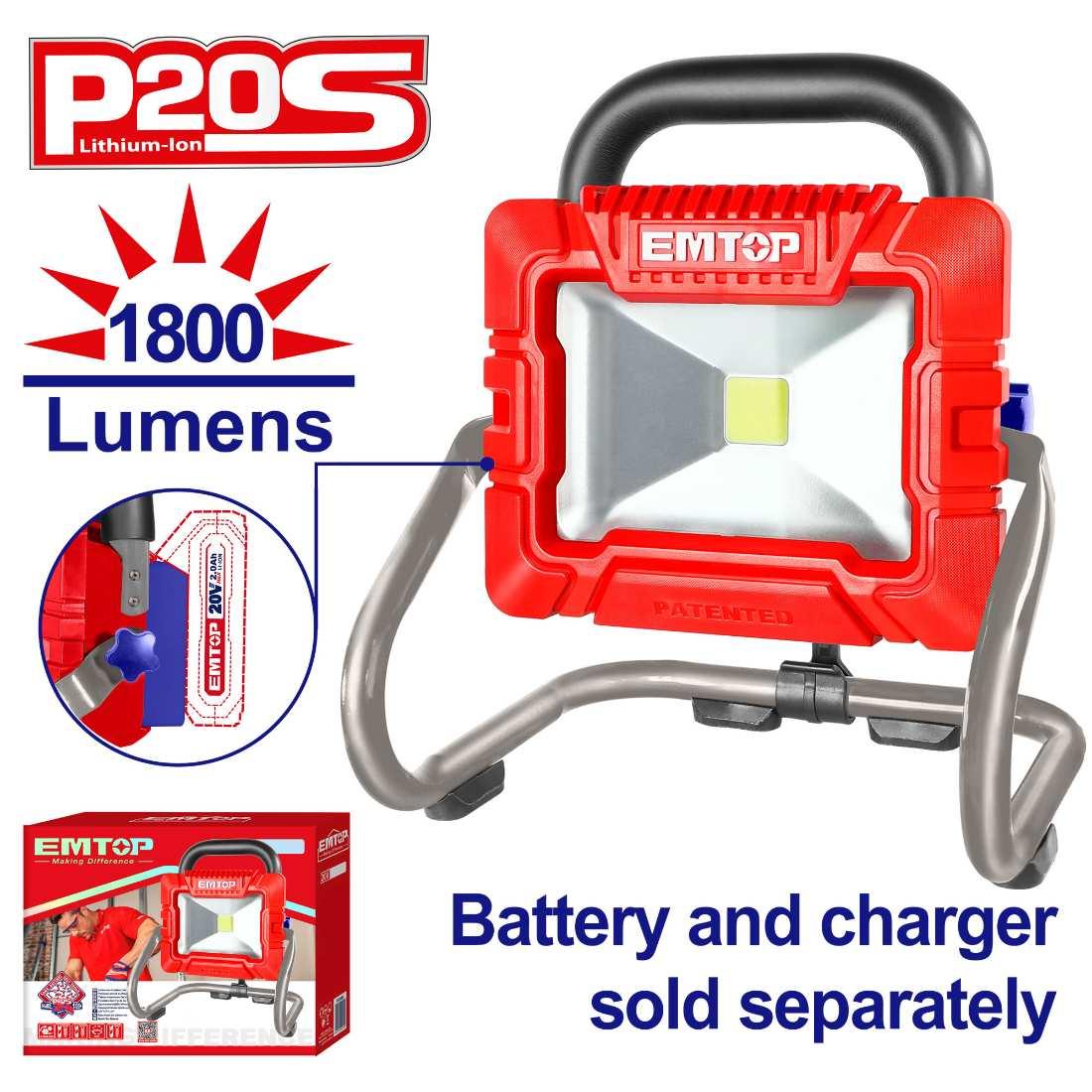 Baladeuse 300 lumens 4V EMTOP ELFL043006