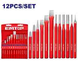 Ensemble de 12 burins et poinçons EMTOP EMCC8312