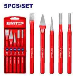 Ensemble de 5 burins et poinçons EMTOP EMCC8395