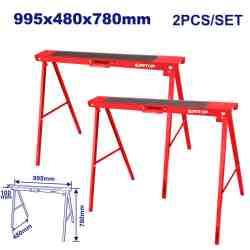 Chevalets métalliques 100 kg (paire) EMTOP