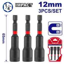 Jeu de 3 tourne-écrous 12x65mm EMTOP EMNS1232