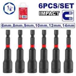 Jeu de 6 tourne-écrous 6-14mm EMTOP EMNS65061