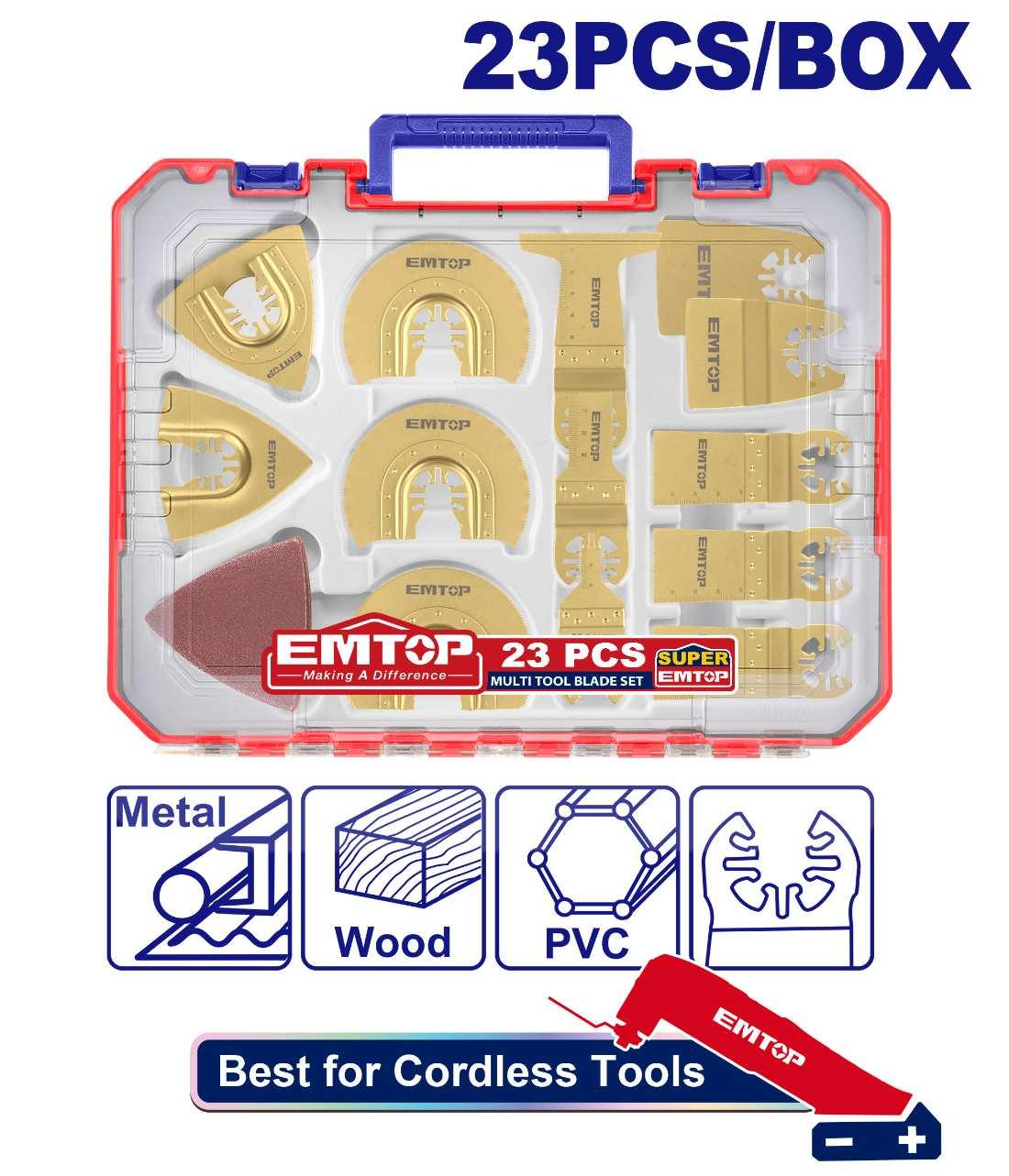 Jeu de 23 lames multifonctions EMTOP EMTB2301
