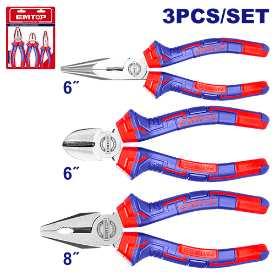 Jeu de 3 pinces universelle 8/bec 6/coupe 6 EMTOP EPLS0311