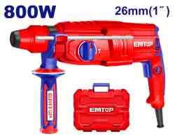 Perforateur SDS+ 26mm 800W 2,6kg EMTOP