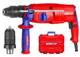 Perforateur SDS+ 26mm 800W 2,6kg + mandrin EMTOP
