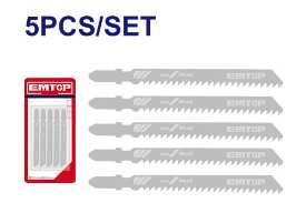 Jeu de 5 lames de scie sauteuse bois EMTOP ESBT111C