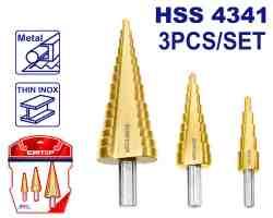 Jeu de 3 forets étagés HSS 4-32 EMTOP ESDL80401