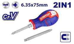 Jeu de tournevis 2 en 1 EMTOP ESDRH0201