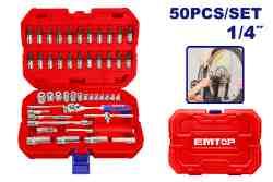 Coffret de 50 douilles 1/4\" EMTOP