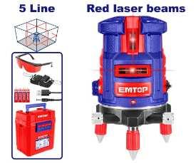 Laser 5 lignes rouge 30m EMTOP ESLE53001