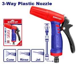 Pistolet à eau de jardin 3 voies EMTOP