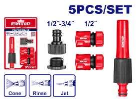 Kit lance et raccords d'arrosage EMTOP