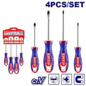 Jeu de 4 tournevis fente + Phillips 100-150mm EMTOP ESST0402