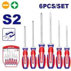 Jeu de 6 tournevis S2 EMTOP ESST0621