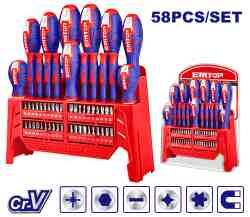 Jeu de 58 tournevis EMTOP ESST5802