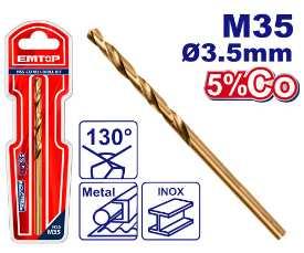 Mèches acier M35 HSS Ø3,5mm EMTOP ETDB130351