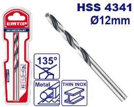 Mèche métal HSS Ø12mm EMTOP ETDB310122