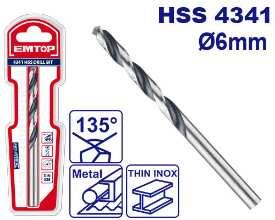 Mèche métal HSS Ø6mm EMTOP ETDB310602