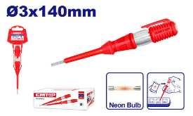Tournevis testeur 3x140mm 100-500V EMTOP