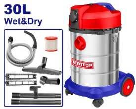 Aspirateur sec et humide 1400W 30L EMTOP EVCR1401